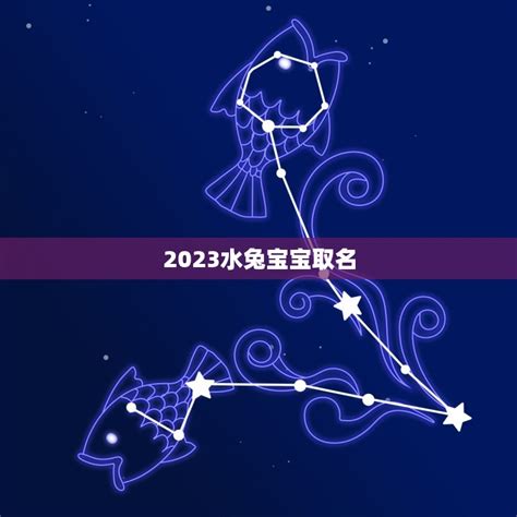 水兔取名|2023年属水兔宝宝取名宜用字 独特大气的名字